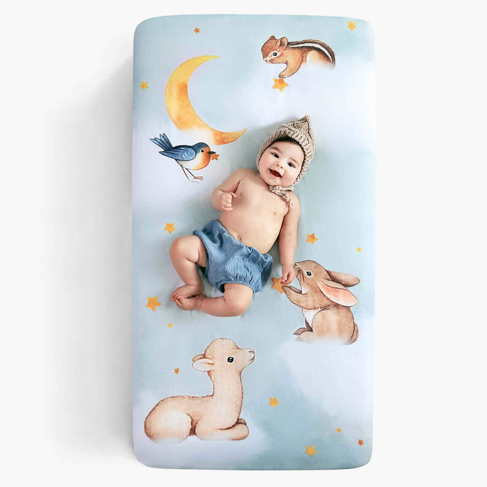 Goodnight Wonderland Standard Size Crib Sheet - Nature Baby Outfitter