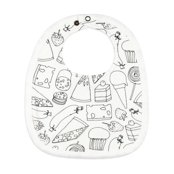 The Very Hungry Caterpillar 'Snacks' Organic 2-Layer Reversible Bib