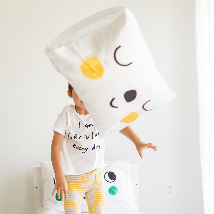 2-pack Happy Faces Standard Size Pillowcases - Nature Baby Outfitter