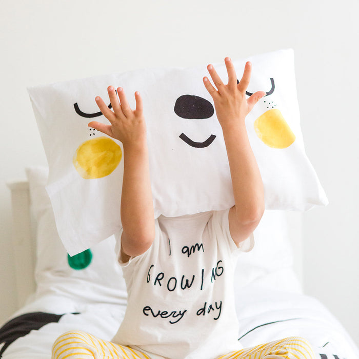 2-pack Happy Faces Standard Size Pillowcases - Nature Baby Outfitter