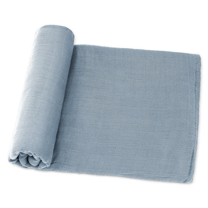 Muslin Swaddle Blanket, 47” x 47” in Pacific Blue, 1 Pack