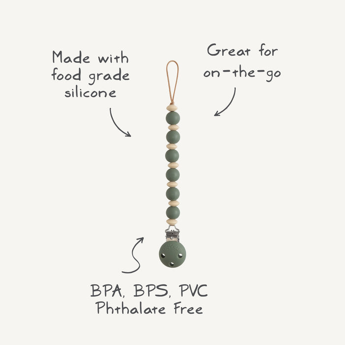 Silicone Pacifier Clip | Luna - Nature Baby Outfitter