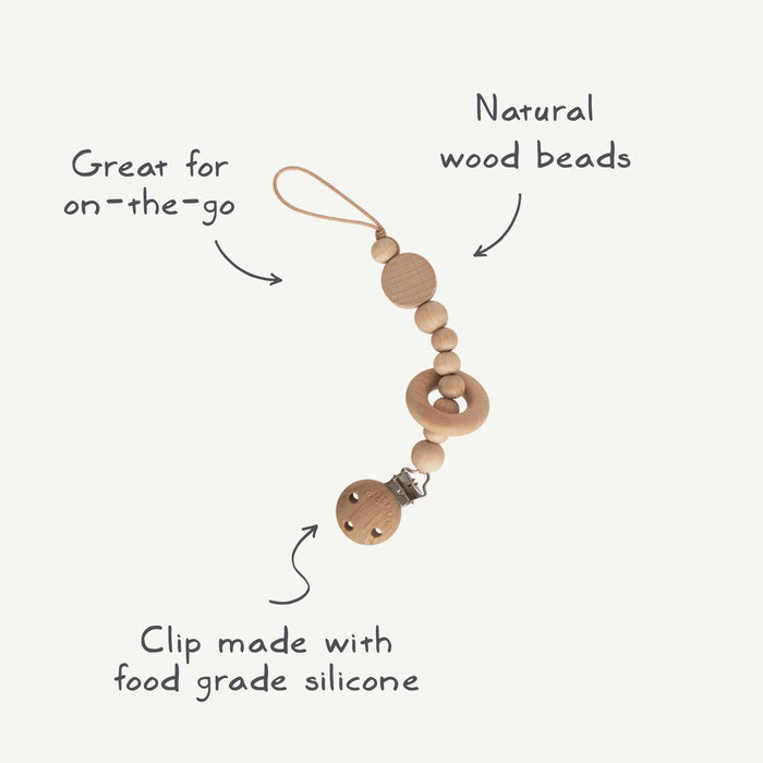 Silicone Pacifier Clip | Mila - Nature Baby Outfitter
