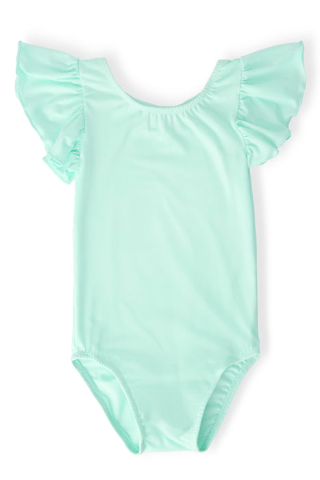 Pastel Green S/S Flutter Sleeve Leotard