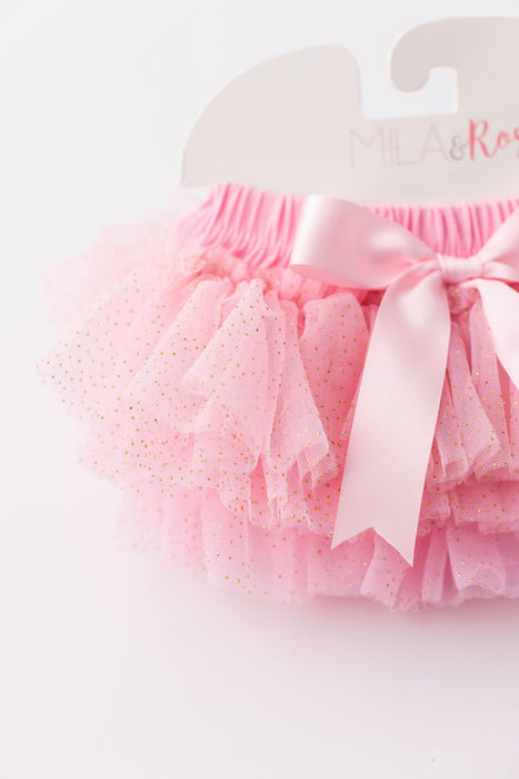Pink & Gold Glitter Ruffle Tutu Bloomer