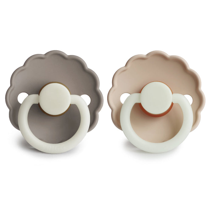 FRIGG Daisy Night Natural Rubber Pacifier 2-Pack - Nature Baby Outfitter