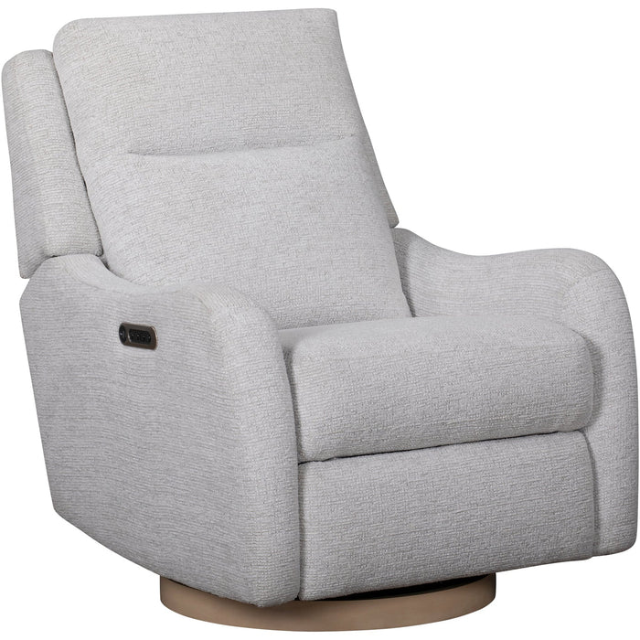 Quinn Nursery Power Recliner with Power Headrest, Lumbar Support & Wood Base
