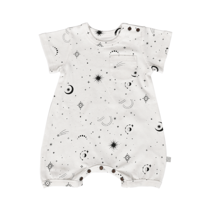 short sleeve romper | celestial