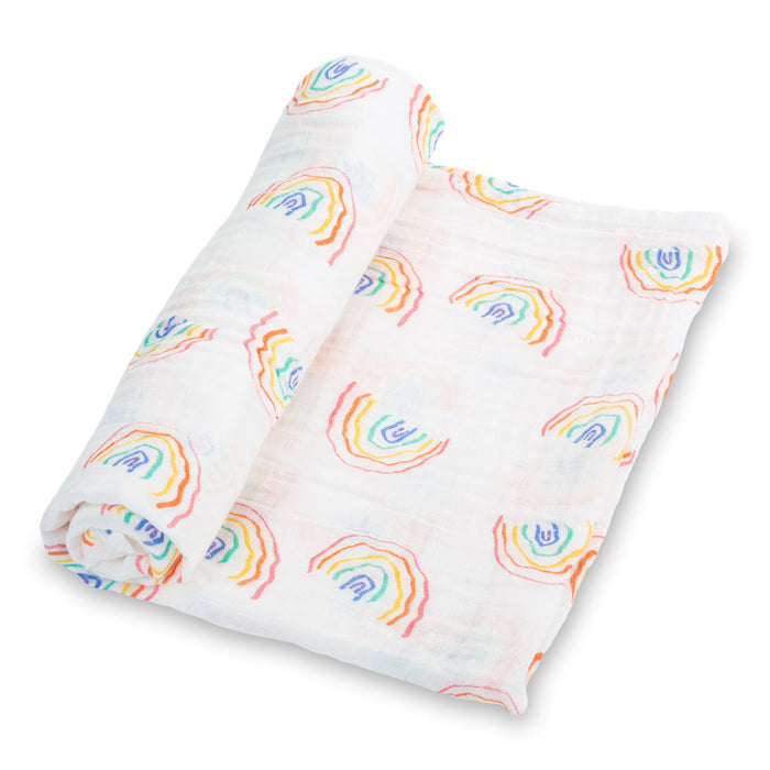 Somewhere Over The Rainbow Swaddle Blanket