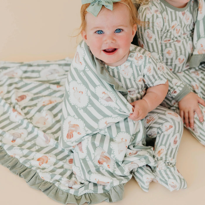 Constance Ruffled Three-Layer Quilt