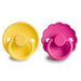 FRIGG Rope/Daisy Silicone Pacifier (Sunflower/Fuchsia) 2-Pack (6-18 Months) - Nature Baby Outfitter
