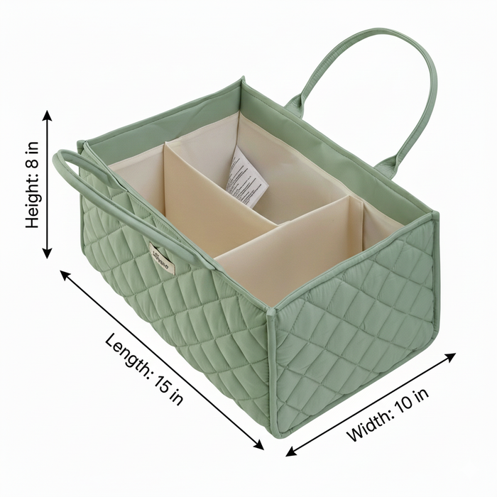 Quilted Diaper Caddy Organizer