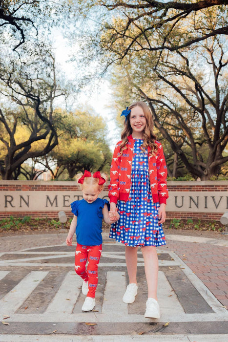 SMU Red Mustang Satin Jacket