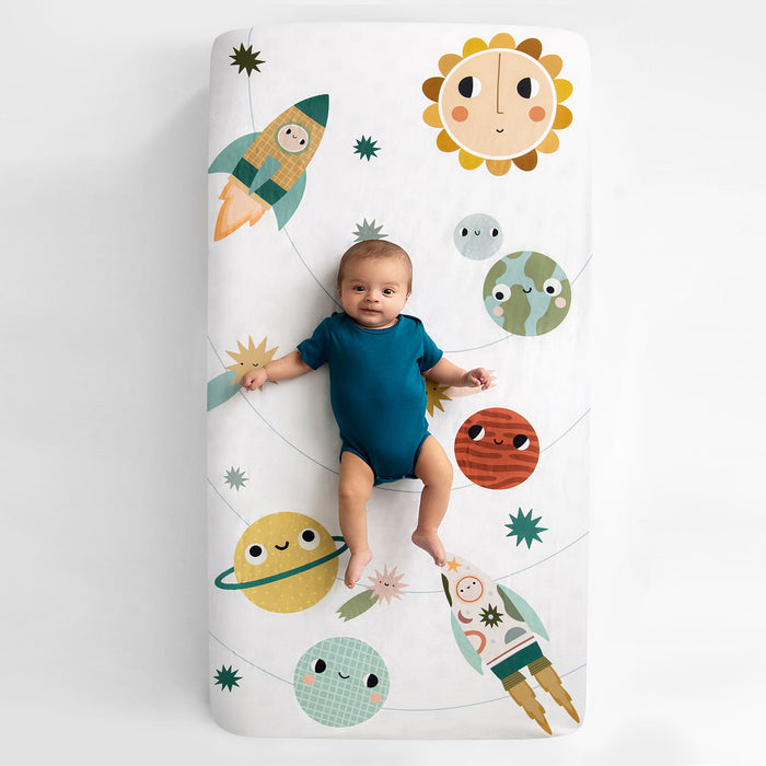 Space Explorer Standard Size Crib Sheet - Nature Baby Outfitter