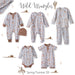 Wild Wrangler/Blue Western Baby Boy Bamboo Zipper Romper - Nature Baby Outfitter