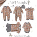 Wild Wrangler/Brown Western Bamboo Shorty Romper for Boys - Nature Baby Outfitter