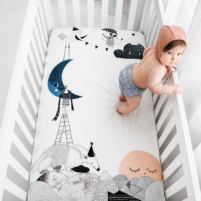 The Moon's Birthday Standard Size Crib Sheet - Nature Baby Outfitter