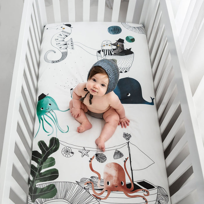 Underwater Love Standard Size Crib Sheet - Nature Baby Outfitter