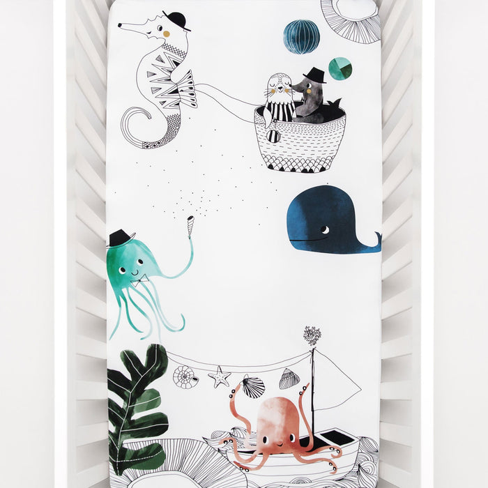 Underwater Love Standard Size Crib Sheet - Nature Baby Outfitter