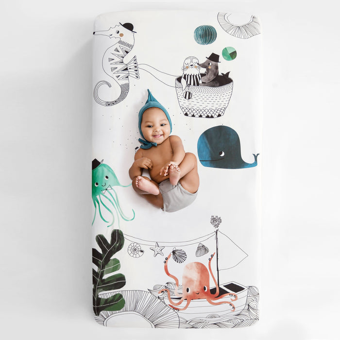 Underwater Love Standard Size Crib Sheet - Nature Baby Outfitter