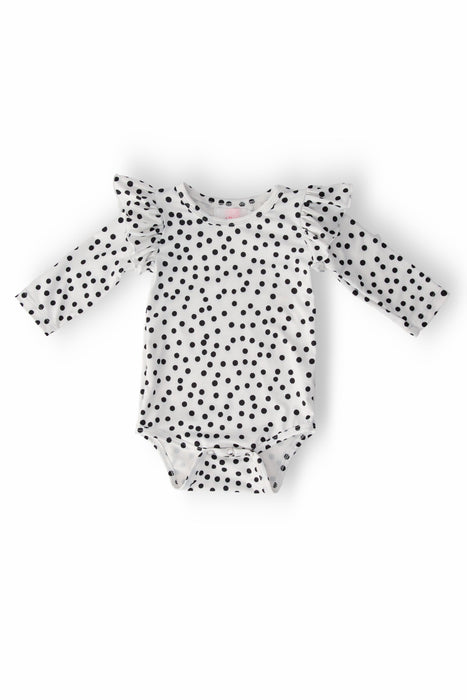 Scattered Dot L/S Flutter Bodysuit