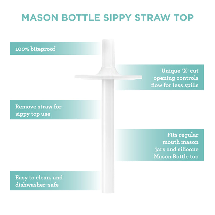 Silicone Straw Tops, 2 Pack
