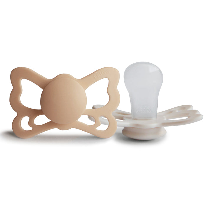 FRIGG Butterfly Anatomical Silicone Pacifier 2-Pack (6-18 Months) - Nature Baby Outfitter