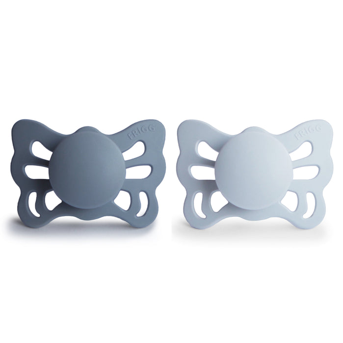 FRIGG Butterfly Anatomical Silicone Pacifier 2-Pack (0-6 Months) - Nature Baby Outfitter