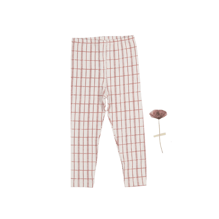 The Printed Legging - Mauve Check