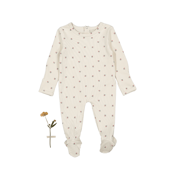 The Printed Romper - Mini Stitch Red