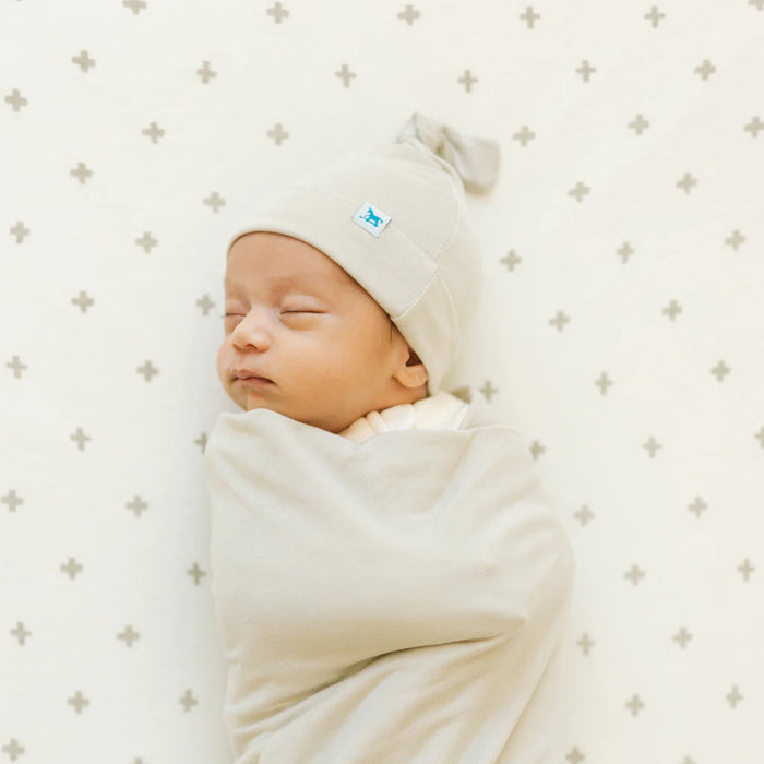 Pebble Stretch Knit Swaddle & Hat Set