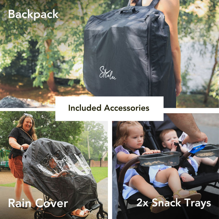 Strolee Double Stroller Bundle