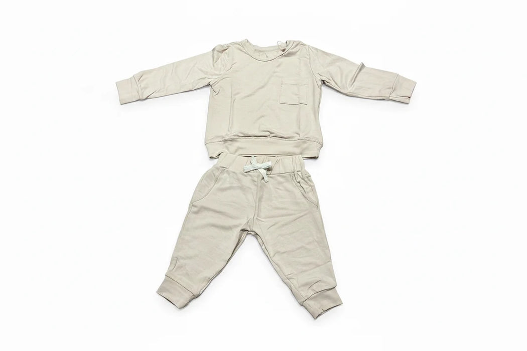 Sugar & Maple Two Piece Jogger Set - Tan