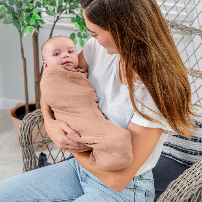 Muslin Swaddle Blanket, 47” x 47” in Cedar, 1 Pack