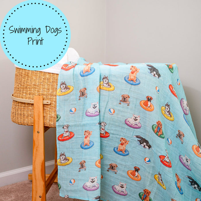 Poolside Pups Swaddle Blanket