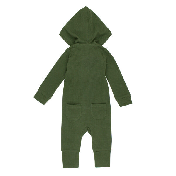 Forest Thermal Organic Zipper Romper