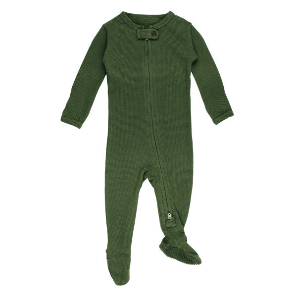 Forest Thermal Organic 2-Way Zipper Footie