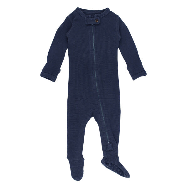 Midnight Thermal Organic 2-Way Zipper Footie