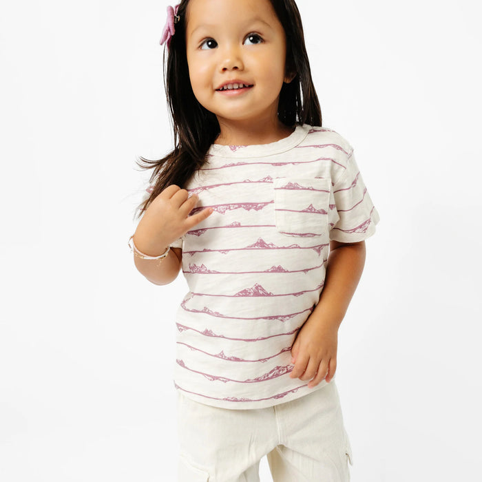 Teton in Pink Cotton Pocket Tee