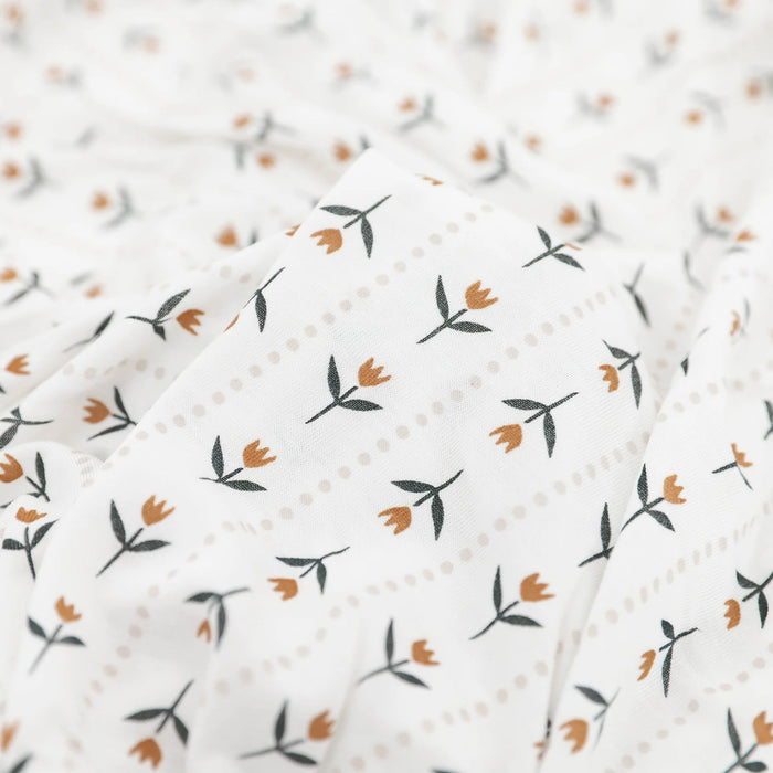 Stretch Knit Swaddle Blanket - Tulip Stripe