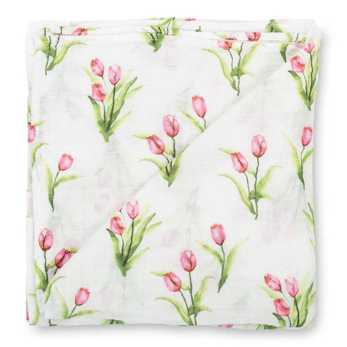 Tulip Garden Swaddle Blanket