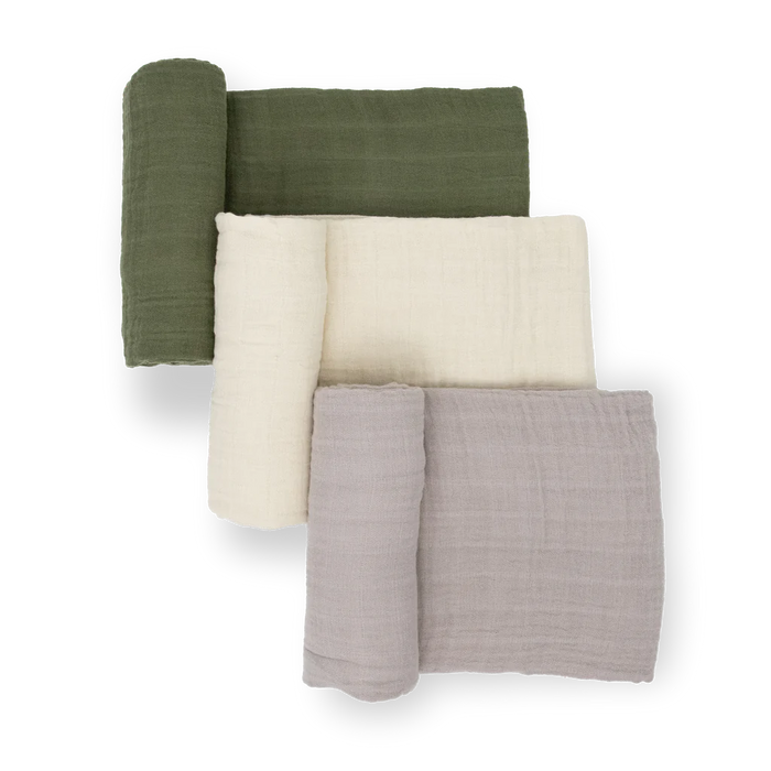 Fern 2 Cotton Muslin Swaddle Blanket Set - 3 Pack