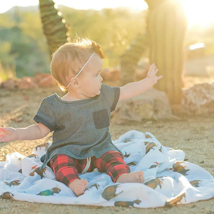 Bison Cotton Muslin Swaddle Blanket