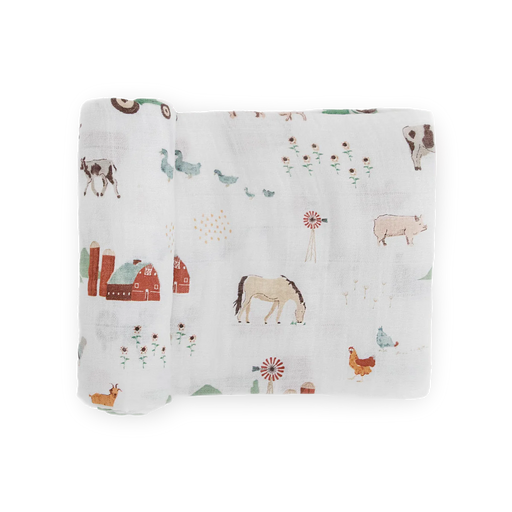 Farmyard Cotton Muslin Swaddle Blanket - Nature Baby Outfitter