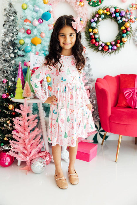 Very Merry L/S Pocket Twirl Dress