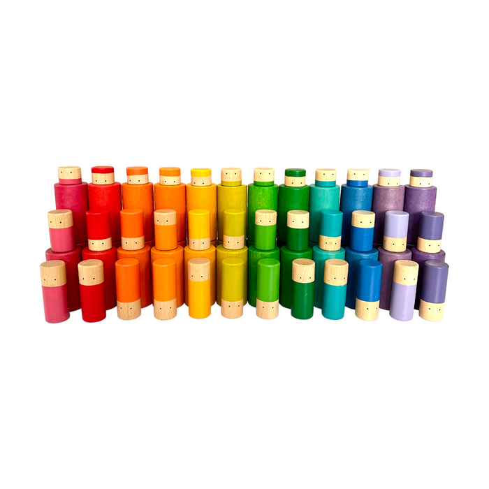72 Pcs Rainbow Lola Stack & Sort Play Set