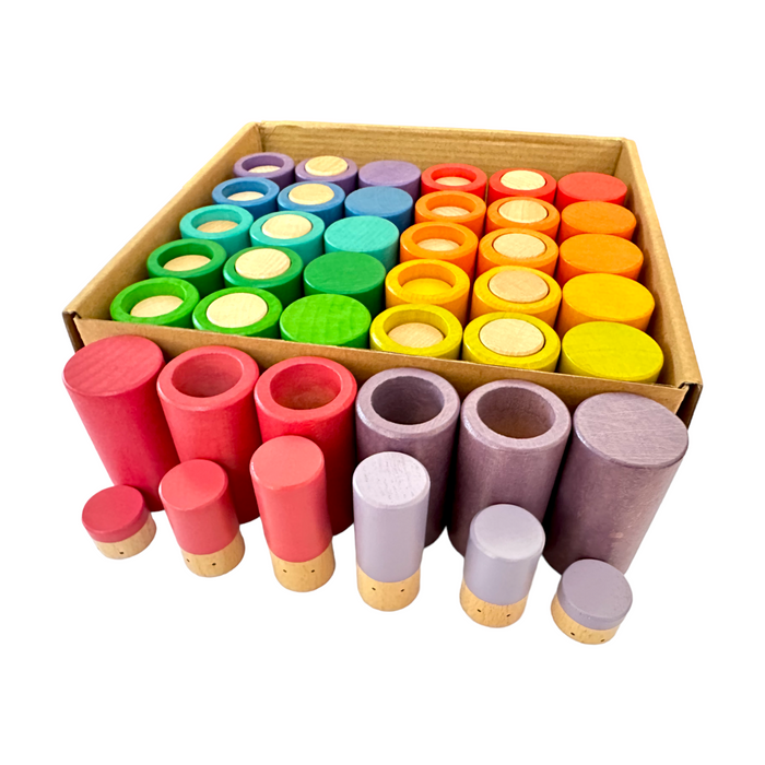72 Pcs Rainbow Lola Stack & Sort Play Set