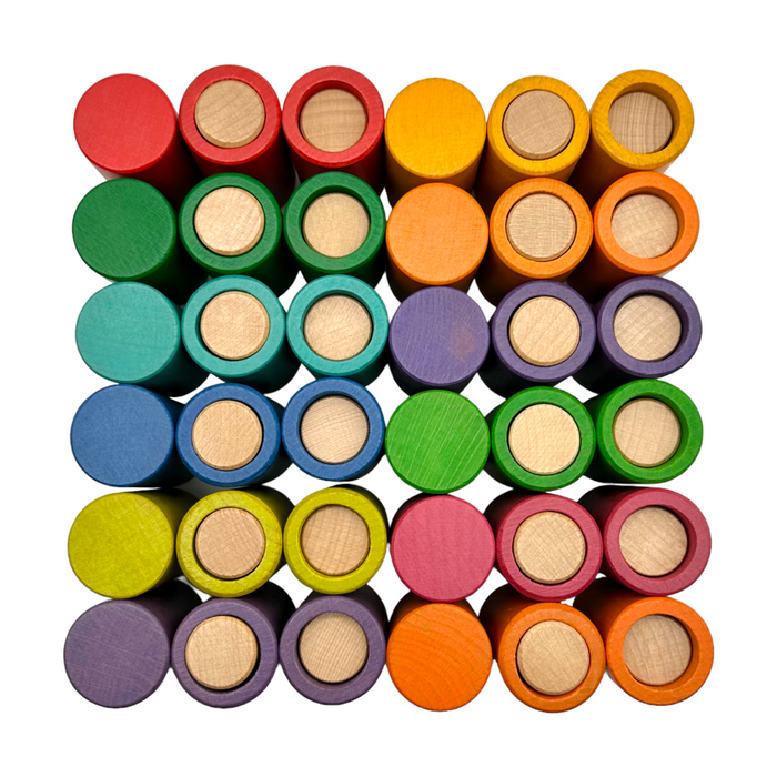 72 Pcs Rainbow Lola Stack & Sort Play Set