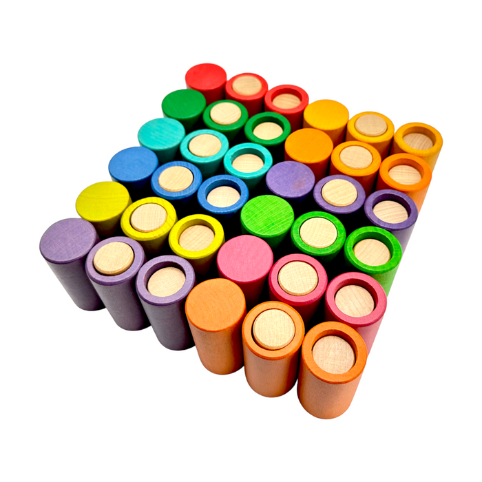 72 Pcs Rainbow Lola Stack & Sort Play Set
