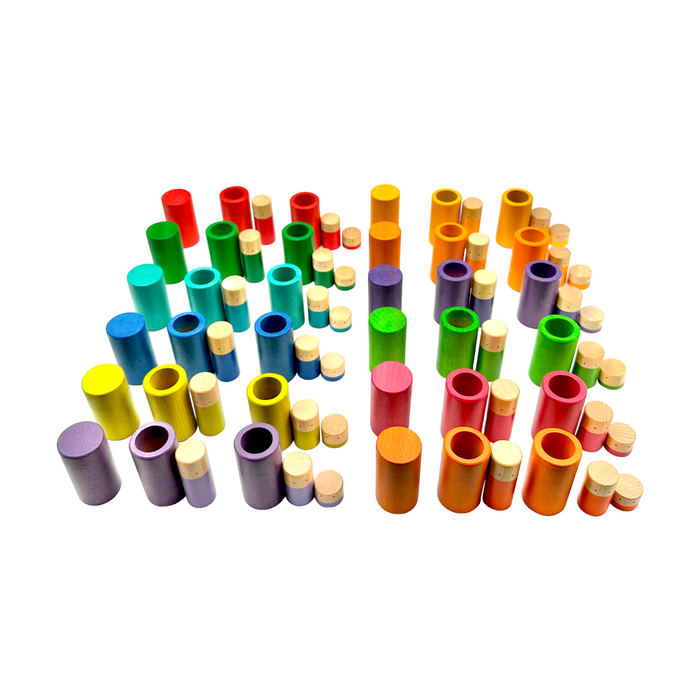 72 Pcs Rainbow Lola Stack & Sort Play Set